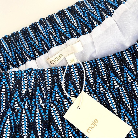 Maje Blue Loco Jacquard Sleeveless Top and Shorts 2 Pieces Set - Picture 13 of 16